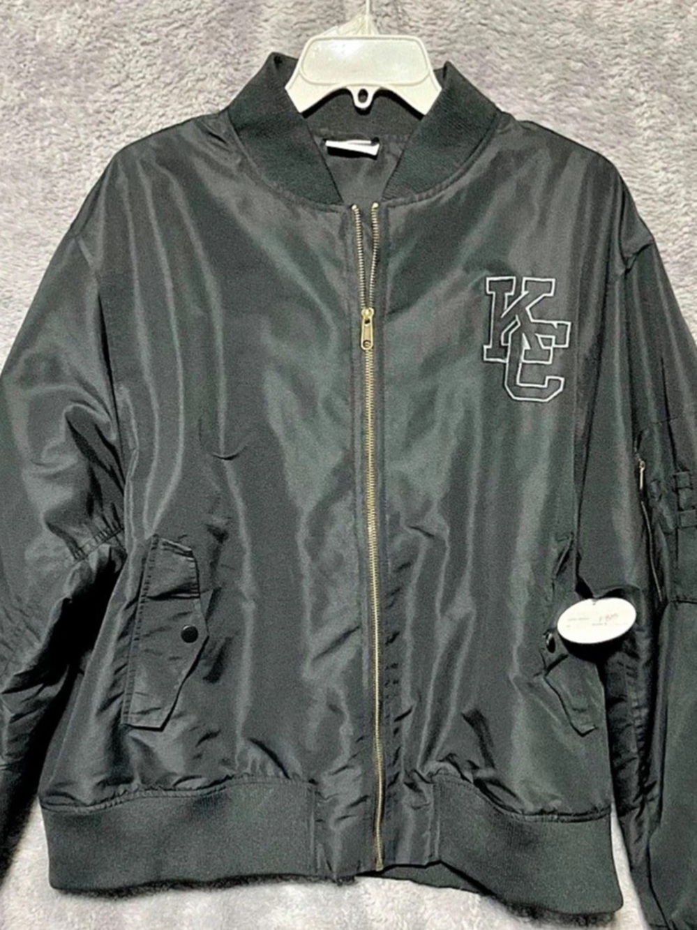 CHERRY Black Bomber Jacket Size XL NWT
